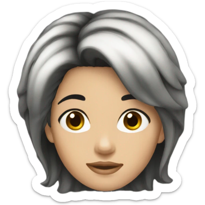 diana black hair sticker