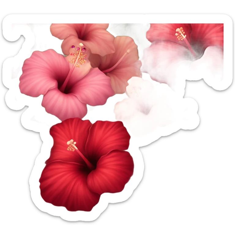 A vintage floral arrangement of hibiscus with a satin ribbon and a candlelit setting
 sticker
