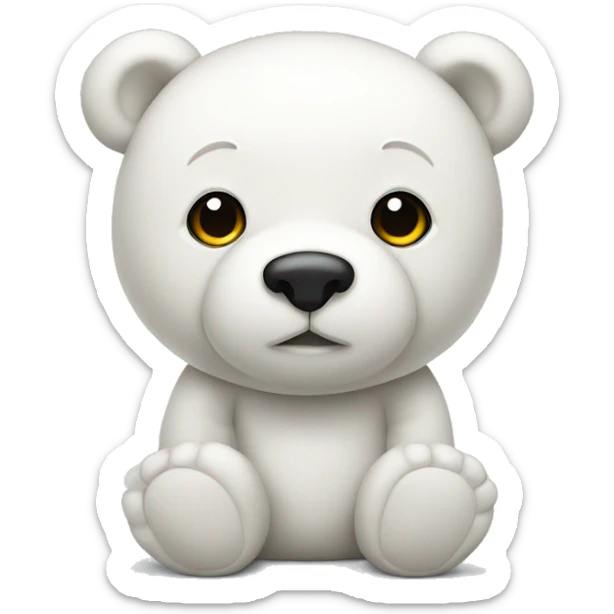 white teddy bear sticker
