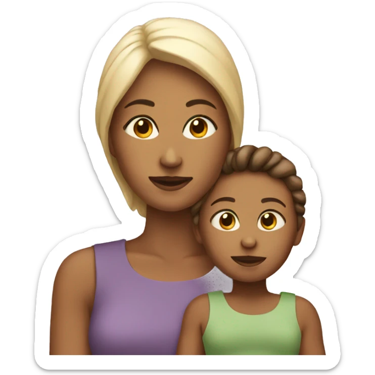 Woman with child sticker
