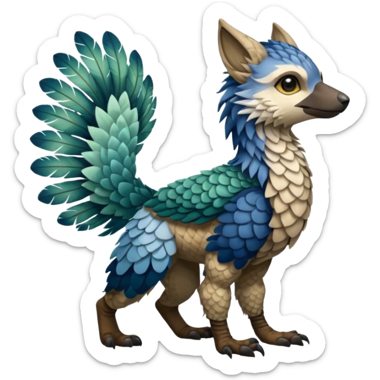 Trico-Vernid-Fionbri-hybrid-fusion (full body) by Falvie, griffsnuff, Kamirah, AngieWolfArtist sticker