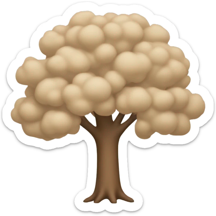 Beige tree sticker