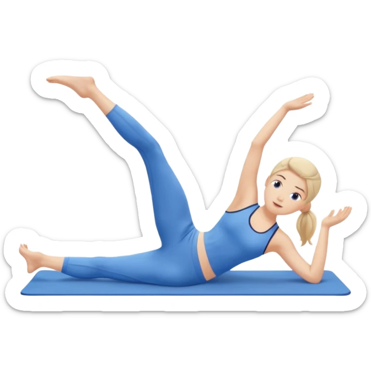 blue pilates sticker