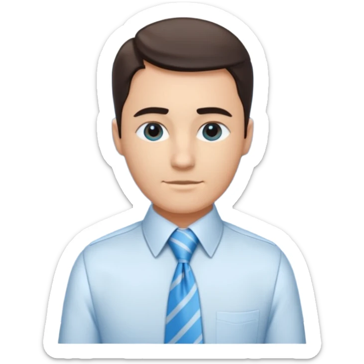 un recruteur à son bureau (l'image est tourné de 3/4) je veux une image qui soit de 3/4
 sticker