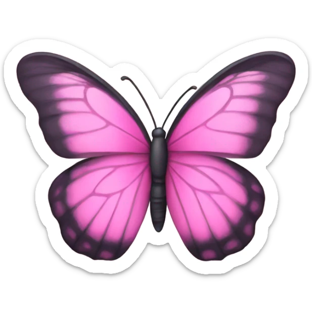 Pink butterfly  sticker