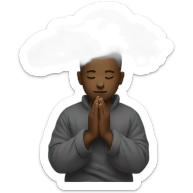 Cloud praying sticker