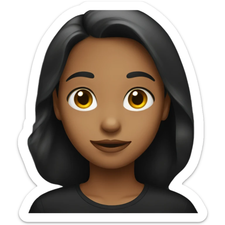 girl in black shirt  sticker