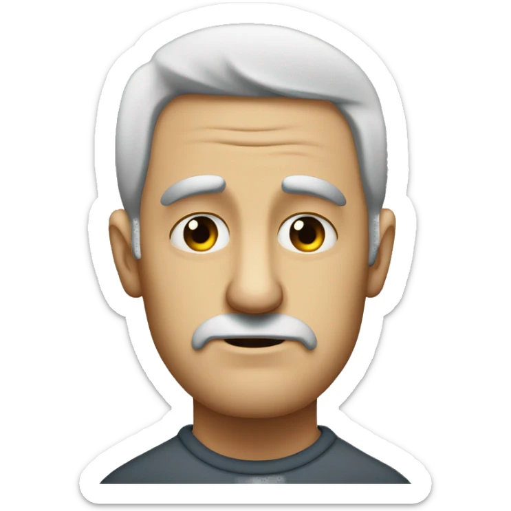 Retrato de un hombre triste por haber reprobado un parcial  sticker