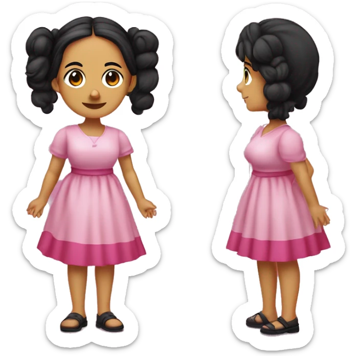 Mariana Bracetti Cuevas was a patriot and leader of the Puerto Rico independence movement. Pink dress. 2 pigtails. Dark hair old woman. sticker