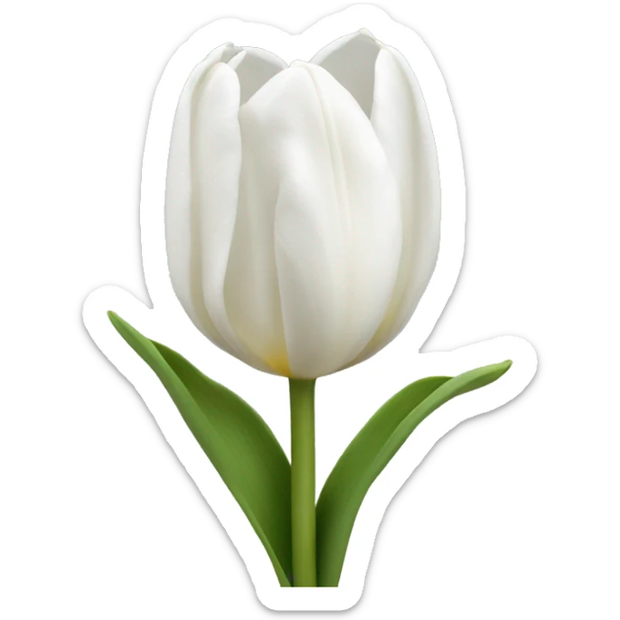 White tulips  sticker