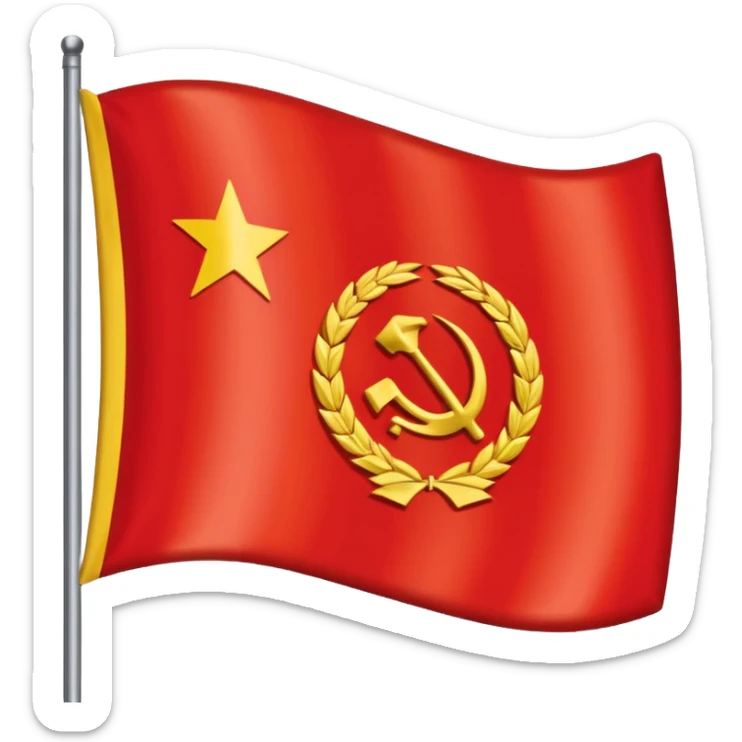 Es soll die ddr für lage sein als emoji Eins zu eins die flagge der ddr, schwarz roth gold und in der mitte dieses sozialistische ddr-zei sticker
