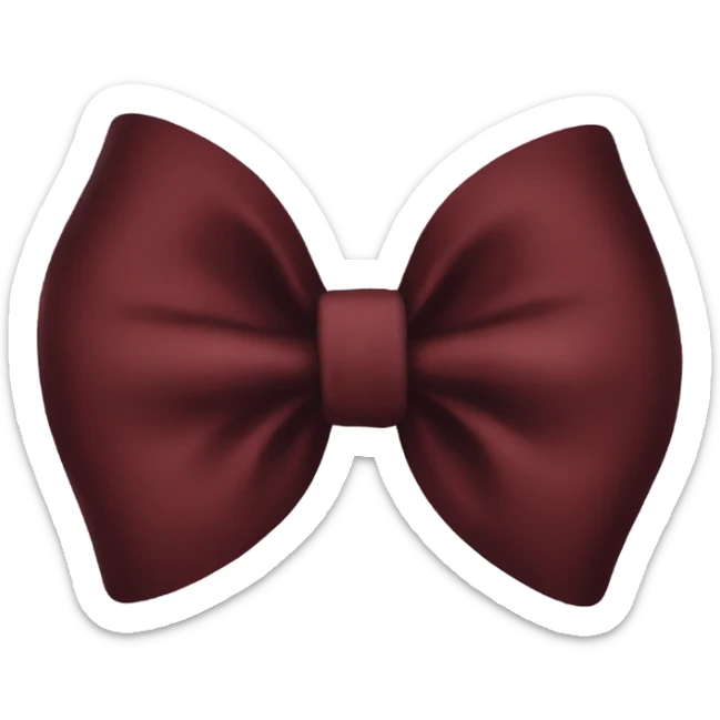 dark red bow sticker