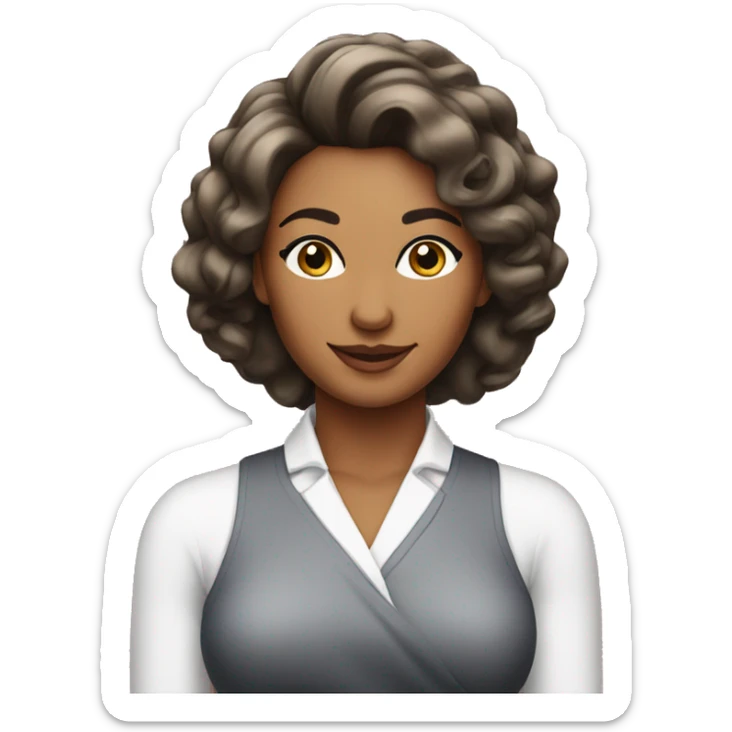 Good looking woman that recently got out of the beauty saloon sticker