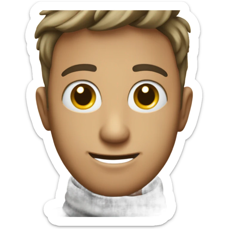 Persona feliz y emocionada con ojos llorosos sticker