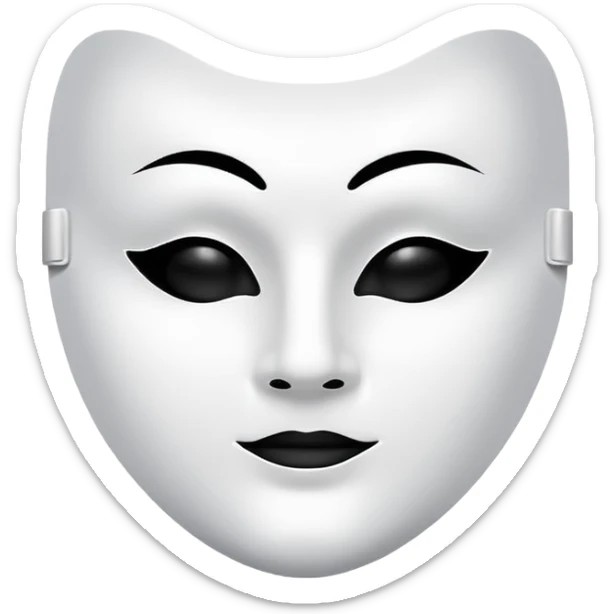 a sheet of white mask pack for face skincare beauty, except on the face, just only product sticker