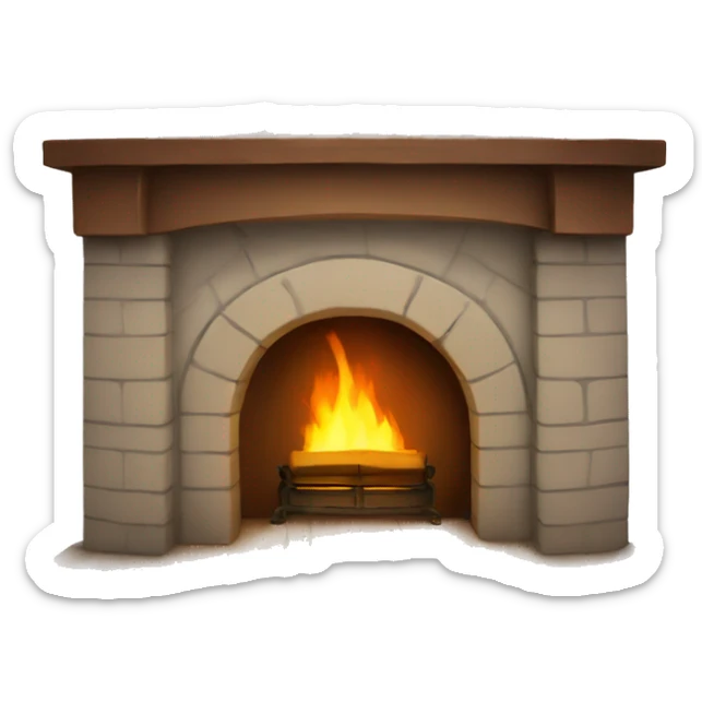Fireplace sticker