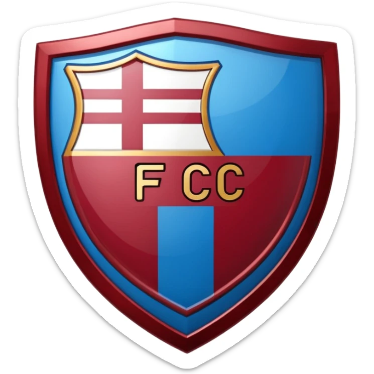 Barcelona solo el escudo actual  2026 y q diga fc sticker