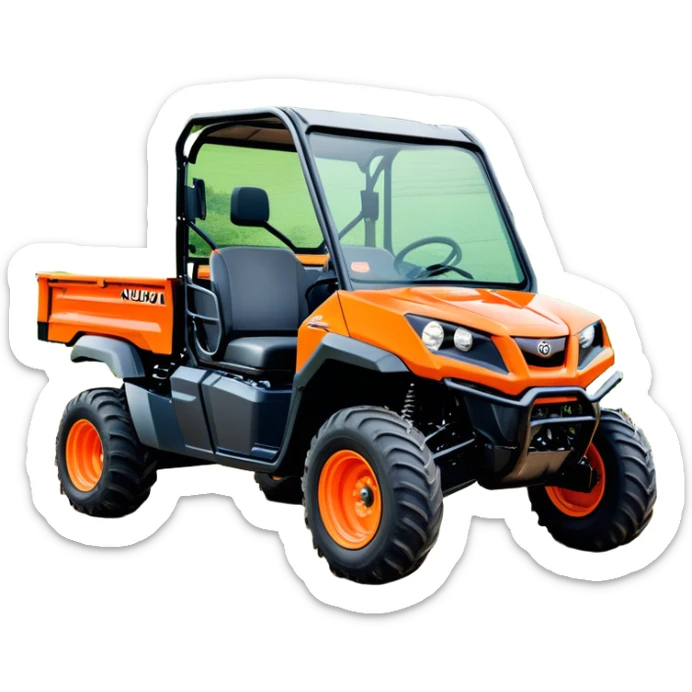 Farm Utility Vehicle (UTV) - Kubota RTV-XG850 (Model Year: 2021) (Iconic colour: Orange) sticker