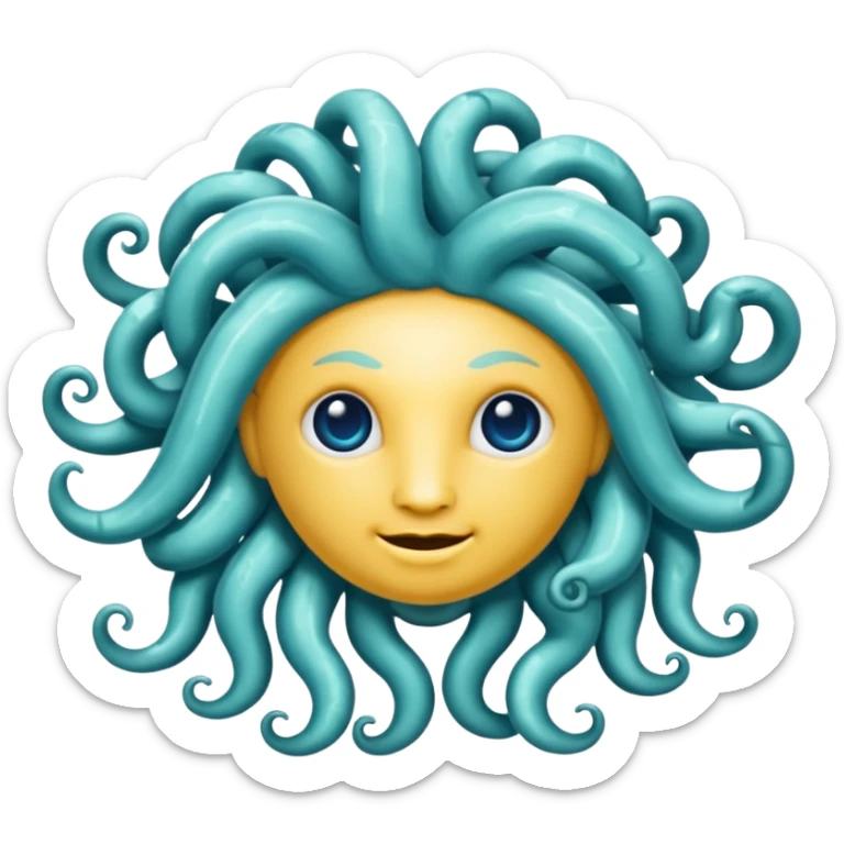 Una medusa azul claro sticker