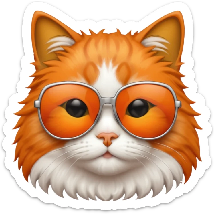Cat with sunglasses sticker