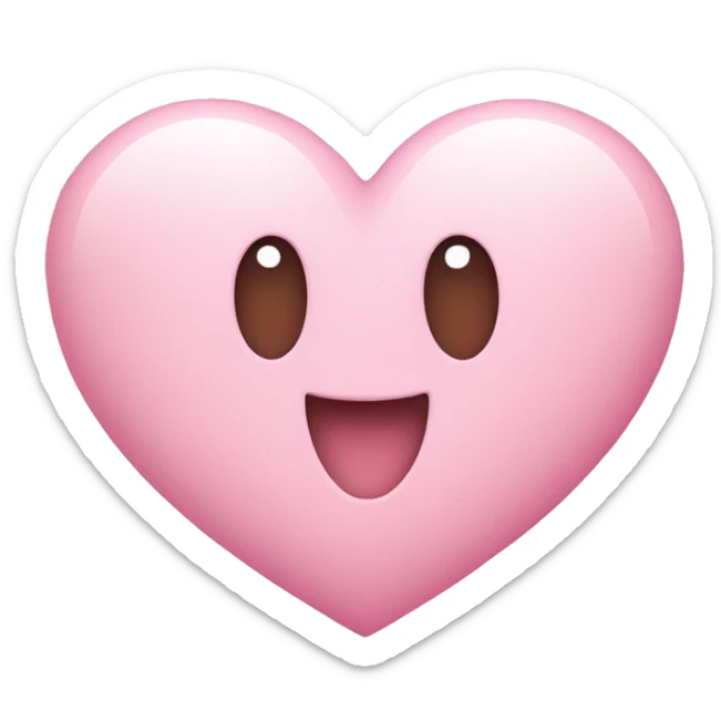 pastel pink heart sticker