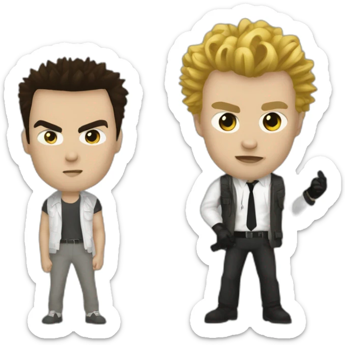 fight club the narator and tyler from fight club (white) sticker