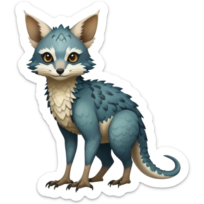 Modern Realistic Rare Fantasy Vernid-Trico-species by LiLaiRa full body sticker