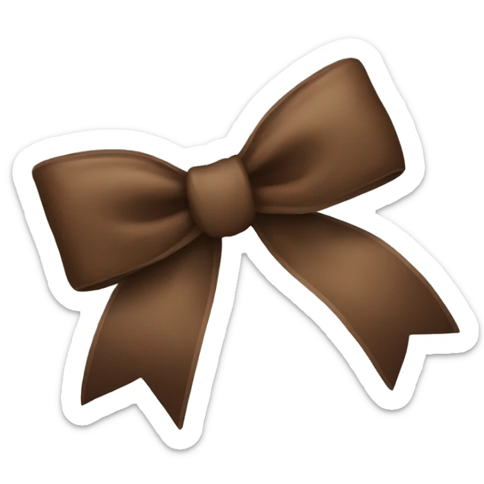 Brown bow sticker