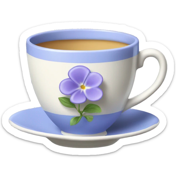 Periwinkle teacup  sticker