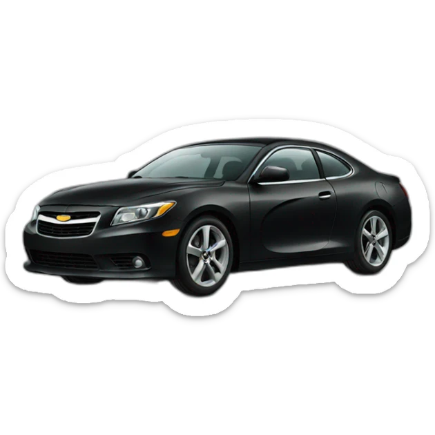 Black car sticker