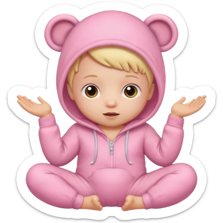 Baby in pink  sticker