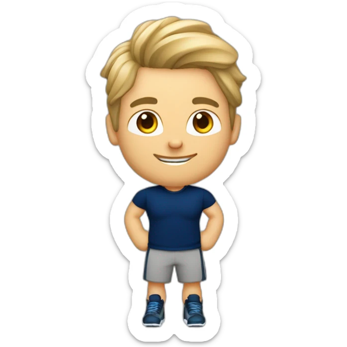 Gruppe Fitnesstrainer:innen von der Firma „DKKA“ mit dunkelblauem shirt sticker