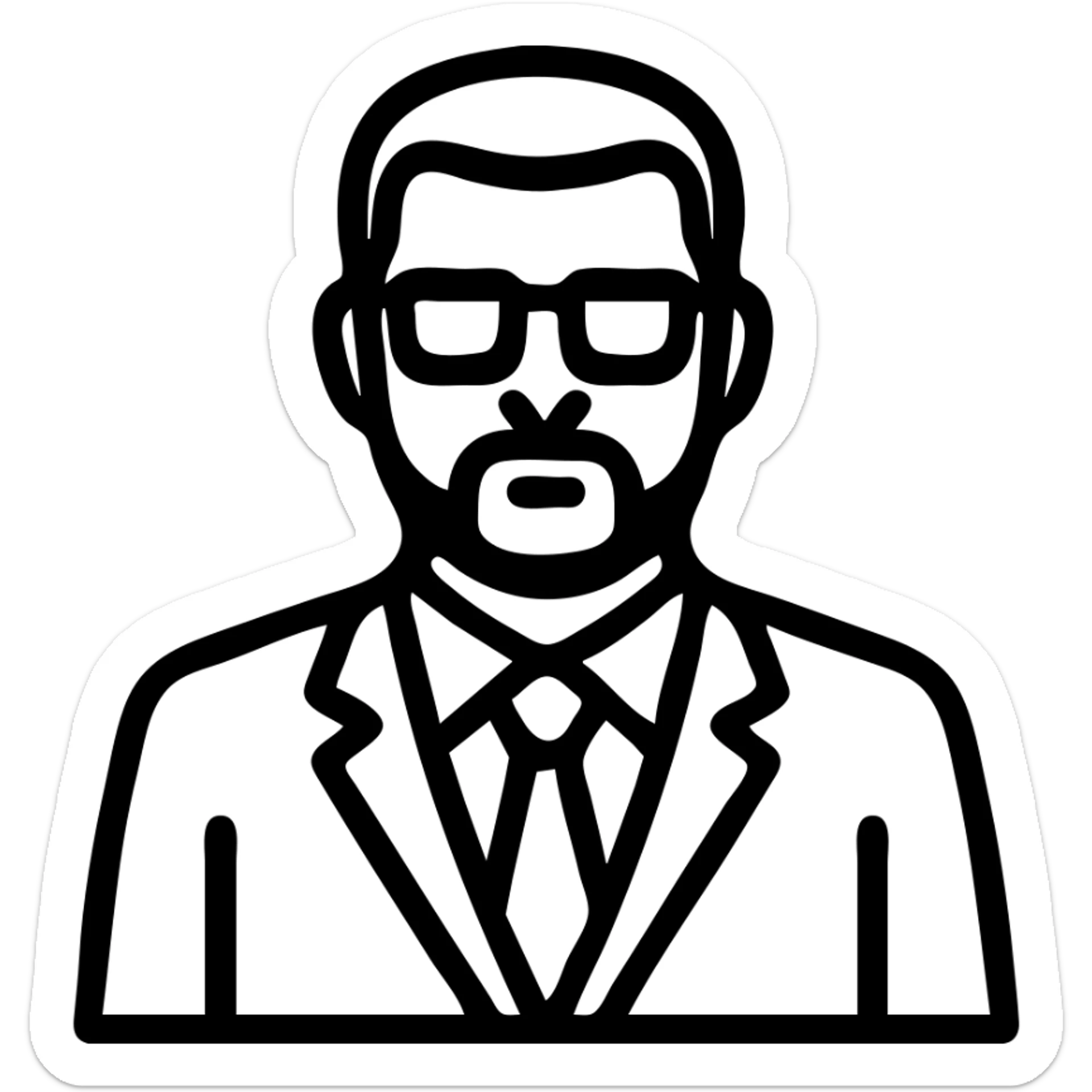 Emoji of Vladimir Zelensky waist-length, arms and shoulders within frame sticker