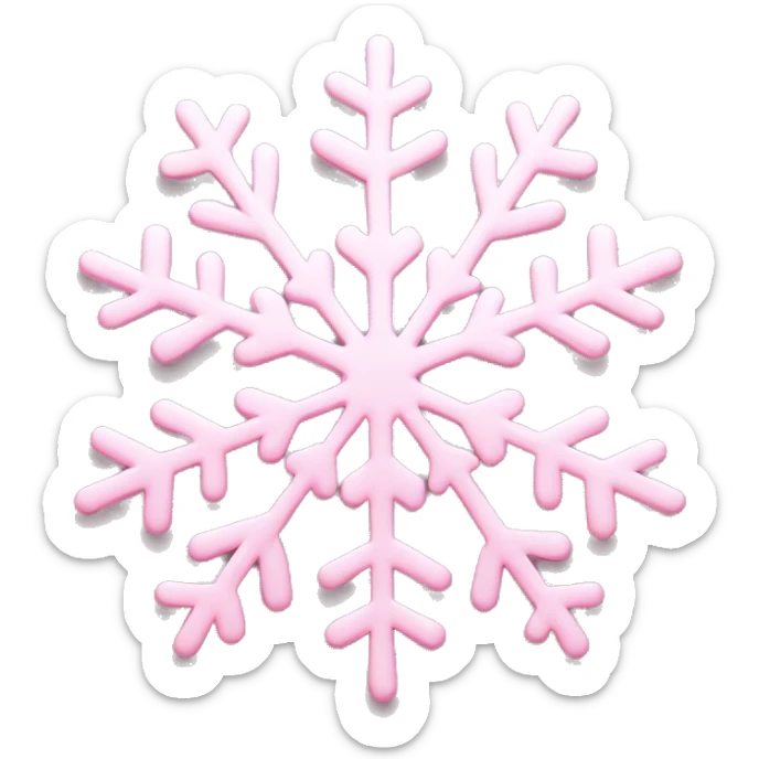 pastel pink snowflake  sticker