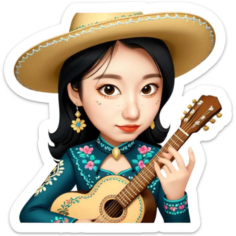 Mariachi Guitarist sticker