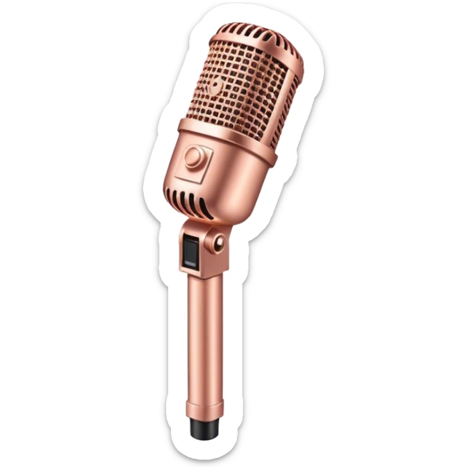 Rose gold mic sticker