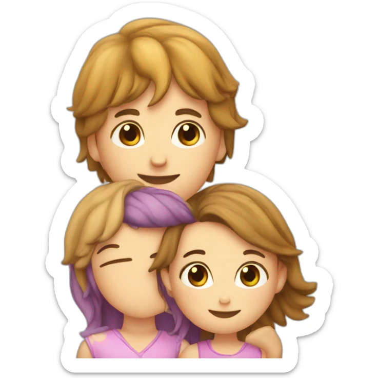 Girl saying all the best to boy with kiss  sticker