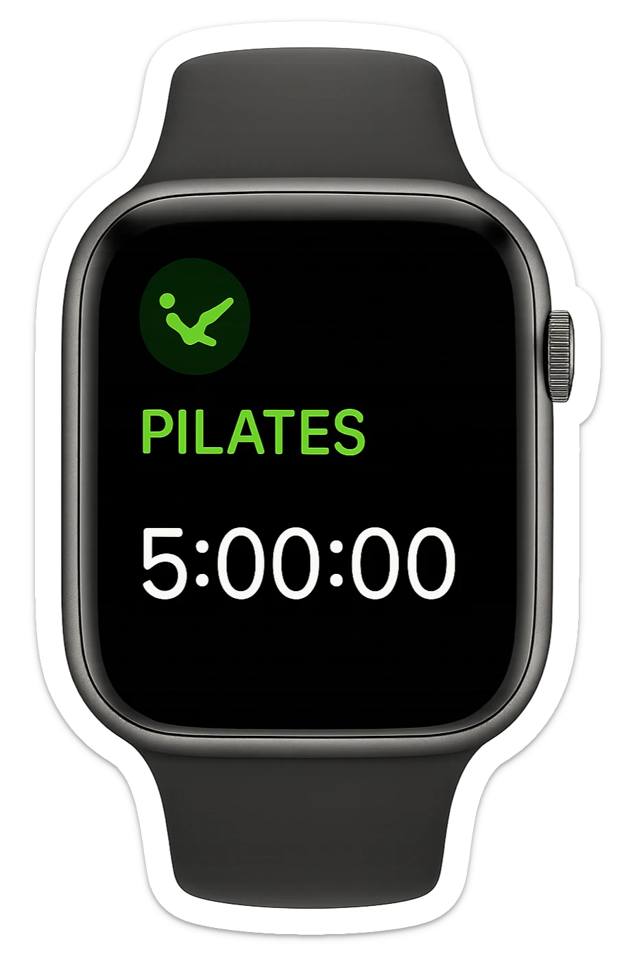 smartwatch con modalità attiva di pilates che segna 5 ore di pilates, REALISTICA 4K sticker