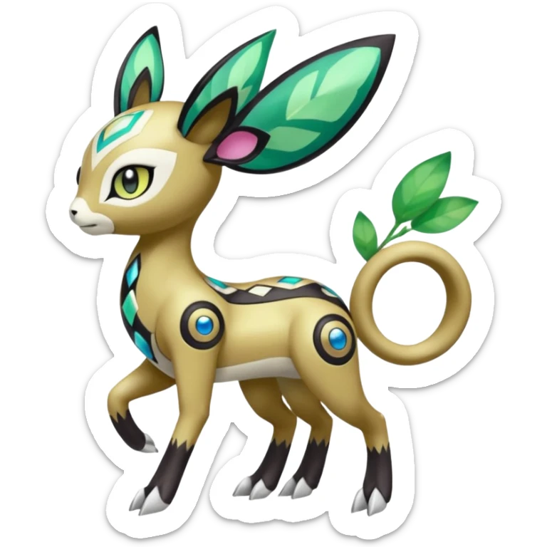 Meloetta-Vernid-Fionbri-Pokémon-Digimon-Fakémon-fusion-hybrid-creature sticker