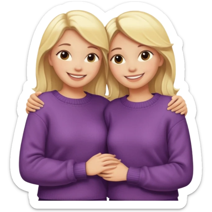 i want an emoji with 2 blonde girls like the movie "the holiday" sticker