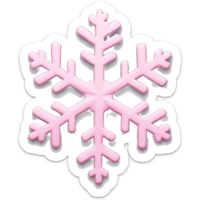 pastel pink snowflake  sticker