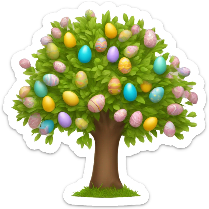 easter egg tree sticker