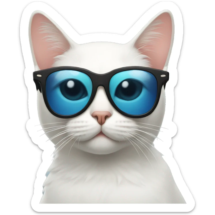 Cat with sunglasses sticker