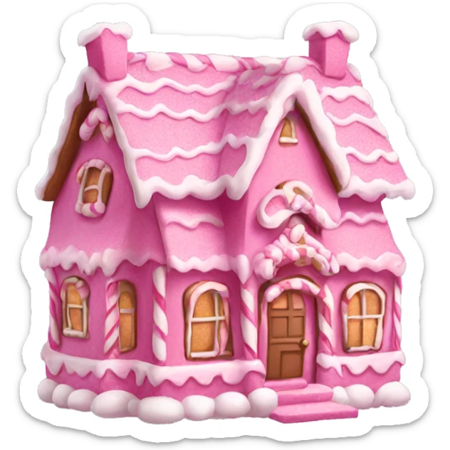 Pink gingerbread house  sticker