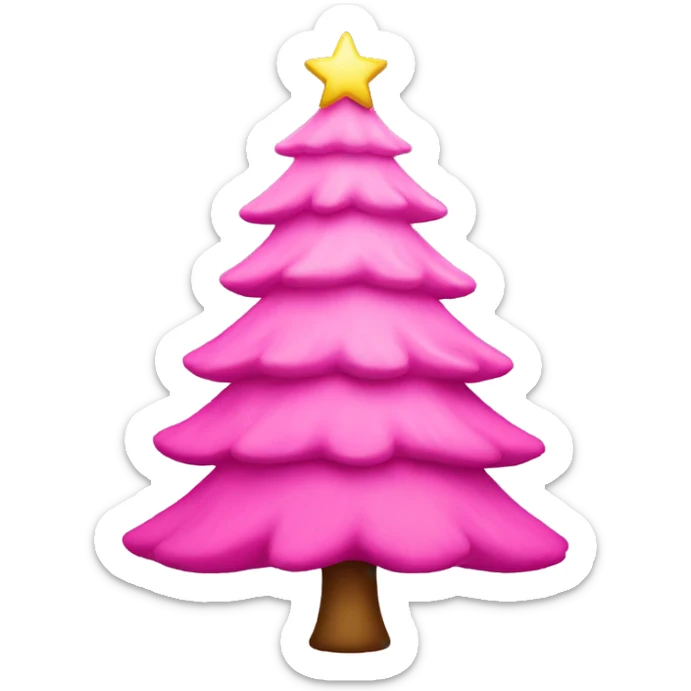 Pink Christmas tree  sticker