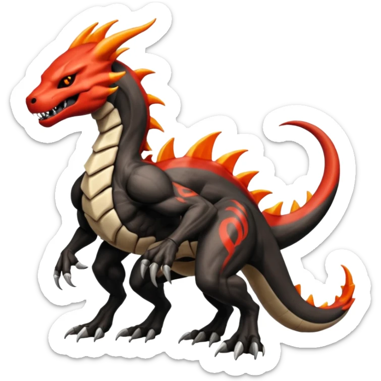  Venom-Marowak-Salandit-hybrid-fantasy-creature (full body) with markings sticker