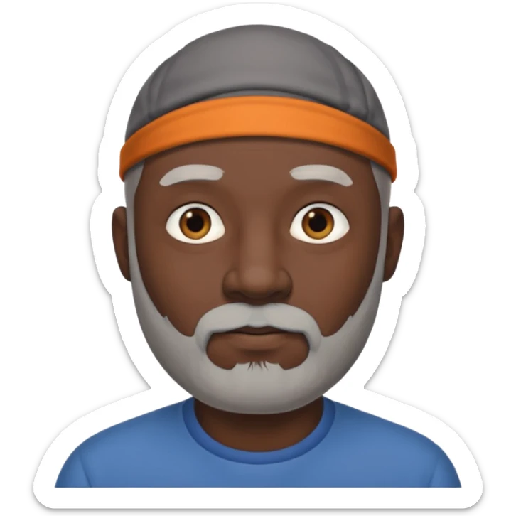 my dad buts he is black and not old with a grey beard and no hair sticker