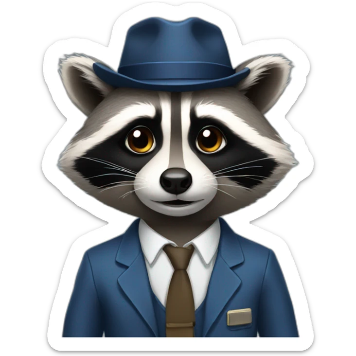 professional raccoon sticker