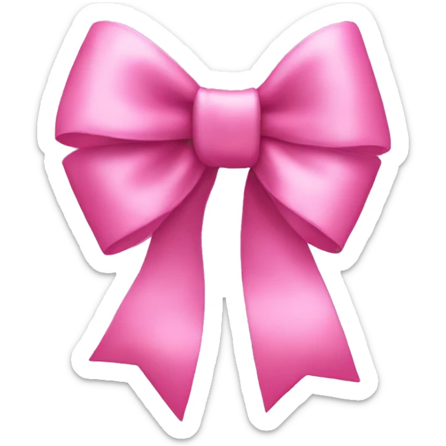 Pink bow sticker