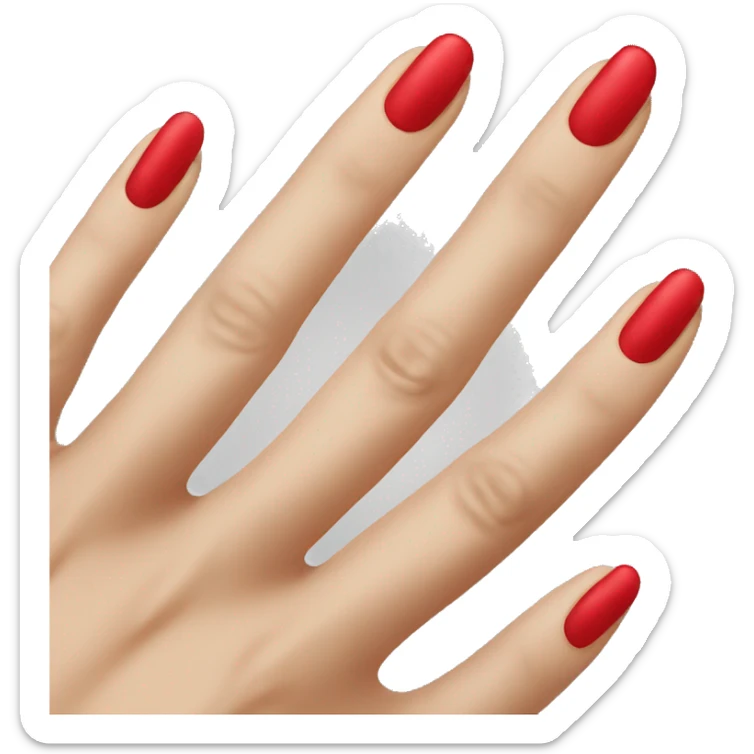 Red nail  sticker